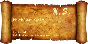 Michler Solt névjegykártya